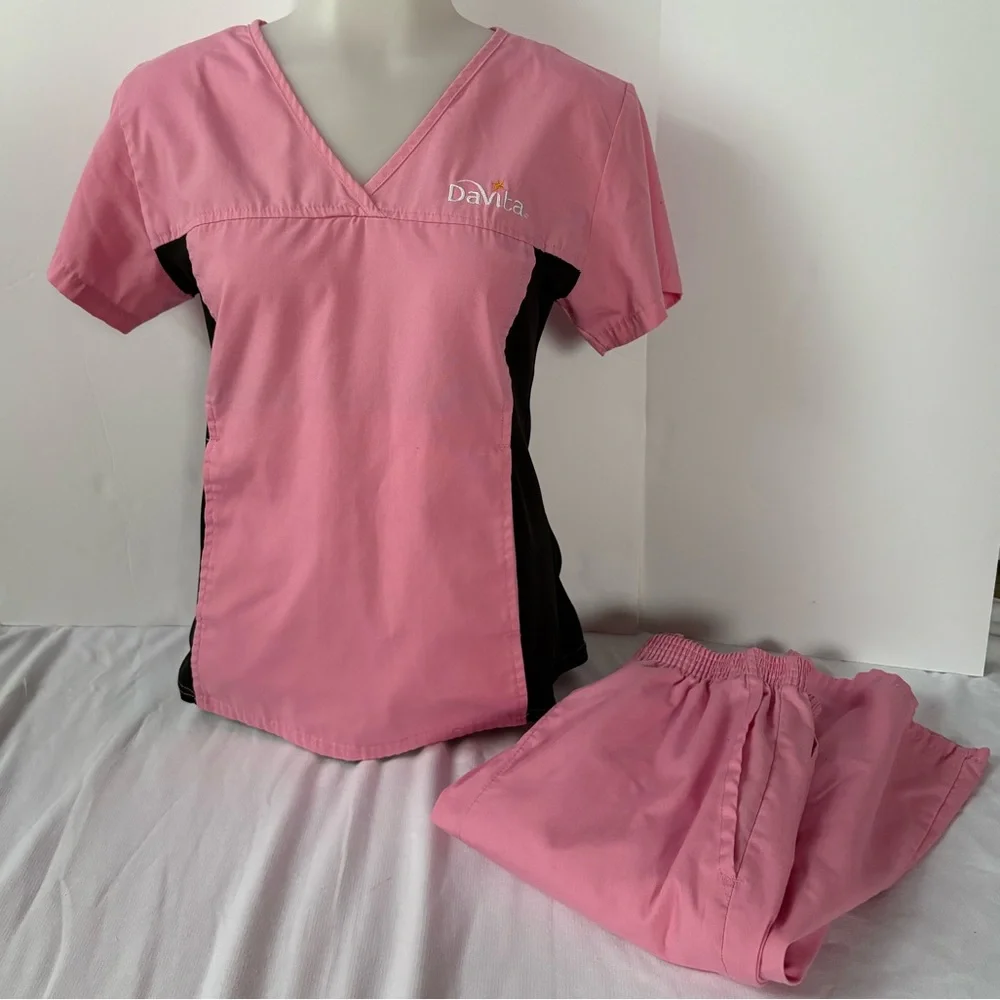 DaVita Navy Blue and Pink Scrub Sets- Bleach Proof - Picture 4 of 7